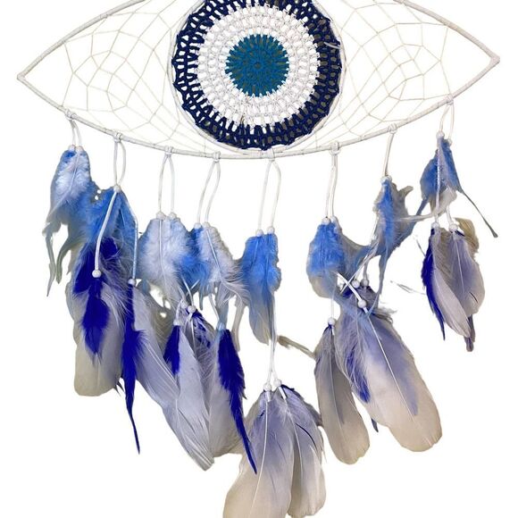 Evil Eye Feather Dream Catcher - Picture 2 of 10